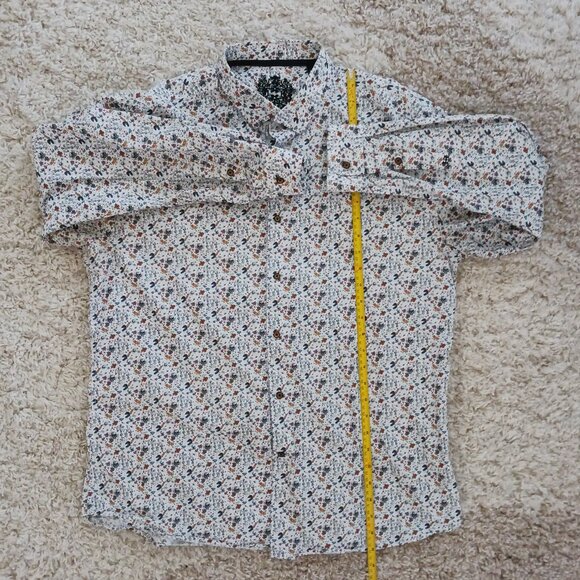 Horst Mens Long Sleeve Dress Shirt Skulls Lightening Gothcore Halloween Size XL - Picture 9 of 9